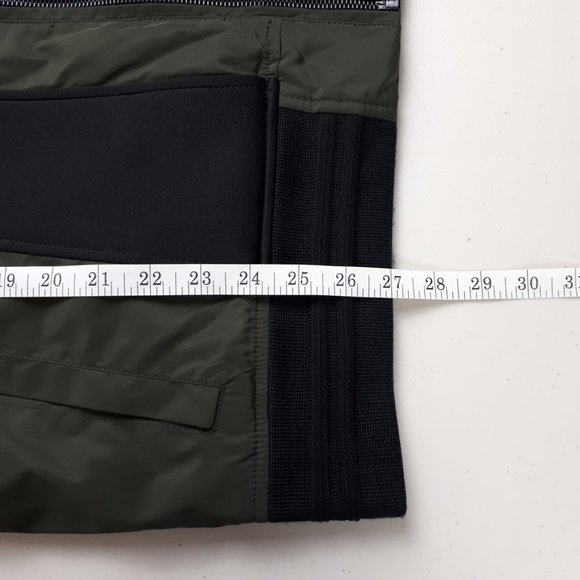 XRay Green Black Colour Block Bomber Jacket - Picture 10 of 16